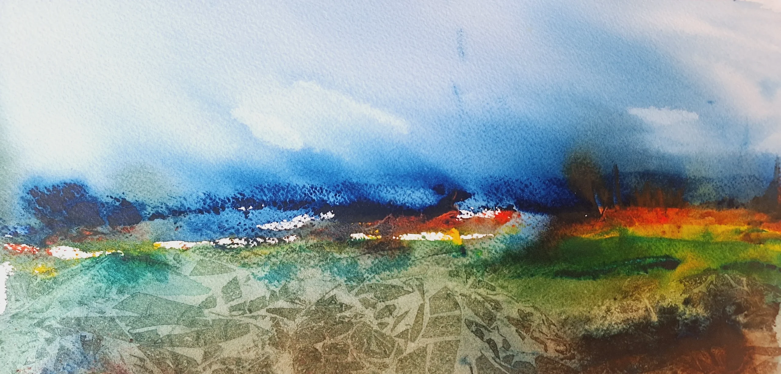 Fire song across the Rocky terrain.