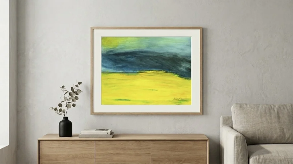 Abstract Watercolor Landscape Trends in Interiors